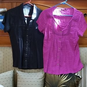 Two Prana medium  blouses
